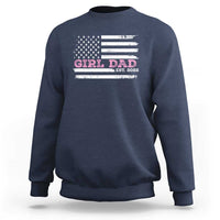 Dad Of Girl Est. 2022 Sweatshirt Father Girl To Be 2022 Daddy Fathers Day USA Flag - Wonder Print Shop