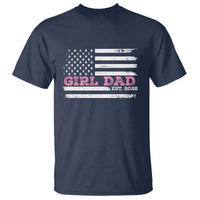 Dad Of Girl Est. 2022 T Shirt Father Girl To Be 2022 Daddy Fathers Day USA Flag - Wonder Print Shop