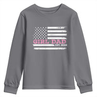 Dad Of Girl Est. 2022 Youth Sweatshirt Father Girl To Be 2022 Daddy Fathers Day USA Flag - Wonder Print Shop