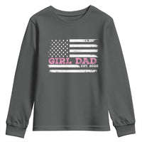 Dad Of Girl Est. 2022 Youth Sweatshirt Father Girl To Be 2022 Daddy Fathers Day USA Flag - Wonder Print Shop