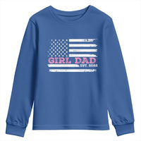 Dad Of Girl Est. 2022 Youth Sweatshirt Father Girl To Be 2022 Daddy Fathers Day USA Flag - Wonder Print Shop