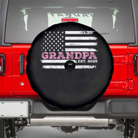 Grandpa Of Girl Est. 2025 Spare Tire Cover Fathers Day USA Flag - Wonder Print Shop
