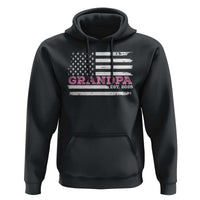 Grandpa Of Girl Est. 2025 Hoodie Fathers Day USA Flag - Wonder Print Shop