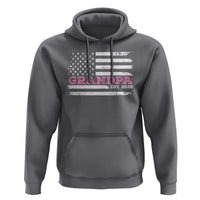 Grandpa Of Girl Est. 2025 Hoodie Fathers Day USA Flag - Wonder Print Shop