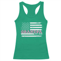 Grandpa Of Girl Est. 2025 Racerback Tank Top Fathers Day USA Flag - Wonder Print Shop