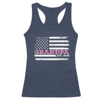Grandpa Of Girl Est. 2025 Racerback Tank Top Fathers Day USA Flag - Wonder Print Shop