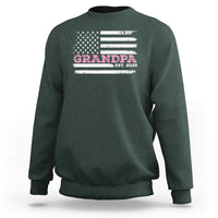 Grandpa Of Girl Est. 2025 Sweatshirt Fathers Day USA Flag - Wonder Print Shop