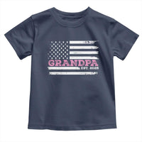 Grandpa Of Girl Est. 2025 Toddler T Shirt Fathers Day USA Flag - Wonder Print Shop
