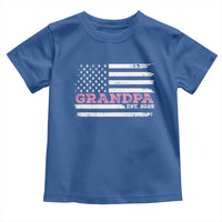 Grandpa Of Girl Est. 2025 Toddler T Shirt Fathers Day USA Flag - Wonder Print Shop