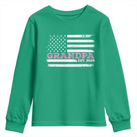 Grandpa Of Girl Est. 2025 Youth Sweatshirt Fathers Day USA Flag - Wonder Print Shop