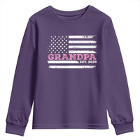 Grandpa Of Girl Est. 2025 Youth Sweatshirt Fathers Day USA Flag - Wonder Print Shop