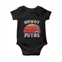 Howdy Putos Baby Onesie Funny Cactus Retro Vintage