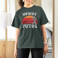 Howdy Putos T Shirt For Women Funny Cactus Retro Vintage