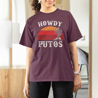 Howdy Putos T Shirt For Women Funny Cactus Retro Vintage