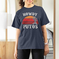 Howdy Putos T Shirt For Women Funny Cactus Retro Vintage