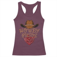 Howdy Putos Racerback Tank Top Funny Western Country Rodeo Southern Retro Cowboy - Wonder Print Shop