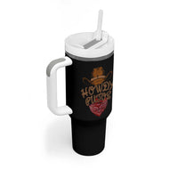 Howdy Putos Tumbler With Handle Funny Western Country Rodeo Southern Retro Cowboy - Wonder Print Shop