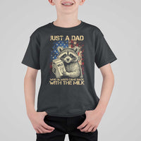 Just A Dad Who Always Came Back With The Milk T Shirt For Kid American Flag Father's Day