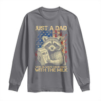 Just A Dad Who Always Came Back With The Milk Long Sleeve Shirt American Flag Father's Day