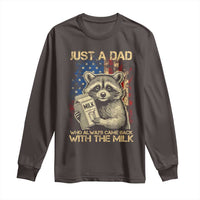 Just A Dad Who Always Came Back With The Milk Long Sleeve Shirt American Flag Father's Day
