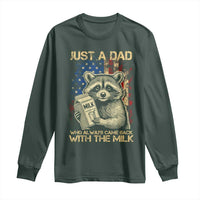 Just A Dad Who Always Came Back With The Milk Long Sleeve Shirt American Flag Father's Day
