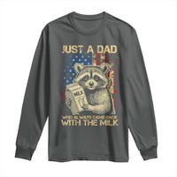 Just A Dad Who Always Came Back With The Milk Long Sleeve Shirt American Flag Father's Day