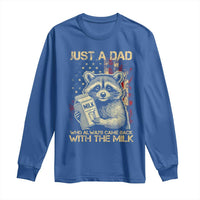 Just A Dad Who Always Came Back With The Milk Long Sleeve Shirt American Flag Father's Day