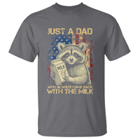 Just A Dad Who Always Came Back With The Milk T Shirt American Flag Father's Day