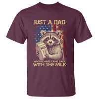 Just A Dad Who Always Came Back With The Milk T Shirt American Flag Father's Day