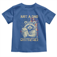 Just A Dad Who Always Came Back With The Milk Toddler T Shirt American Flag Father's Day