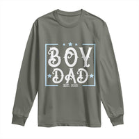 Boy Dad Est 2025 Long Sleeve Shirt Expect Baby Boy Son Fathers Day 2025