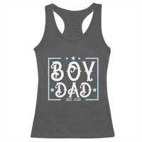 Boy Dad Est 2025 Racerback Tank Top Expect Baby Boy Son Fathers Day 2025
