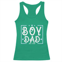 Boy Dad Est 2025 Racerback Tank Top Expect Baby Boy Son Fathers Day 2025