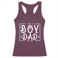 Boy Dad Est 2025 Racerback Tank Top Expect Baby Boy Son Fathers Day 2025