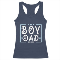 Boy Dad Est 2025 Racerback Tank Top Expect Baby Boy Son Fathers Day 2025