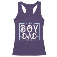 Boy Dad Est 2025 Racerback Tank Top Expect Baby Boy Son Fathers Day 2025