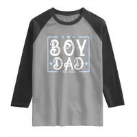 Boy Dad Est 2025 Raglan Shirt Expect Baby Boy Fathers Day 2025