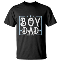 Boy Dad Est 2025 T Shirt Expect Baby Boy Son Fathers Day 2025
