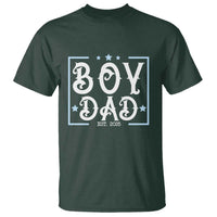 Boy Dad Est 2025 T Shirt Expect Baby Boy Son Fathers Day 2025