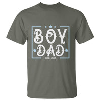 Boy Dad Est 2025 T Shirt Expect Baby Boy Son Fathers Day 2025