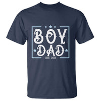 Boy Dad Est 2025 T Shirt Expect Baby Boy Son Fathers Day 2025