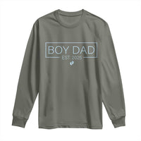 Boy Dad Est 2025 Long Sleeve Shirt Newborn Daddy Father Baby Boy Son Expect Baby