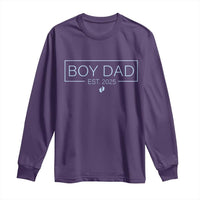 Boy Dad Est 2025 Long Sleeve Shirt Newborn Daddy Father Baby Boy Son Expect Baby