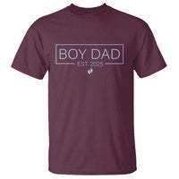 Boy Dad Est 2025 T Shirt Newborn Daddy Father Baby Boy Son Expect Baby