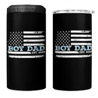 Boy Dad Est 2025 4 in 1 Can Cooler Tumbler Newborn Daddy Father Baby Boy Son USA Flag