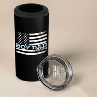 Boy Dad Est 2025 4 in 1 Can Cooler Tumbler Newborn Daddy Father Baby Boy Son USA Flag