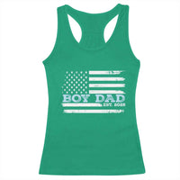 Boy Dad Est 2025 Racerback Tank Top Newborn Daddy Father Baby Boy Son USA Flag