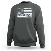 Boy Dad Est 2025 Sweatshirt Newborn Daddy Father Baby Boy Son USA Flag