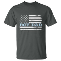 Boy Dad Est 2025 T Shirt Newborn Daddy Father Baby Boy Son USA Flag