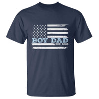 Boy Dad Est 2025 T Shirt Newborn Daddy Father Baby Boy Son USA Flag